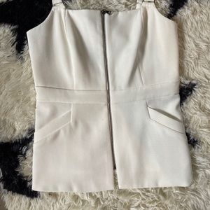 White zip up top.
